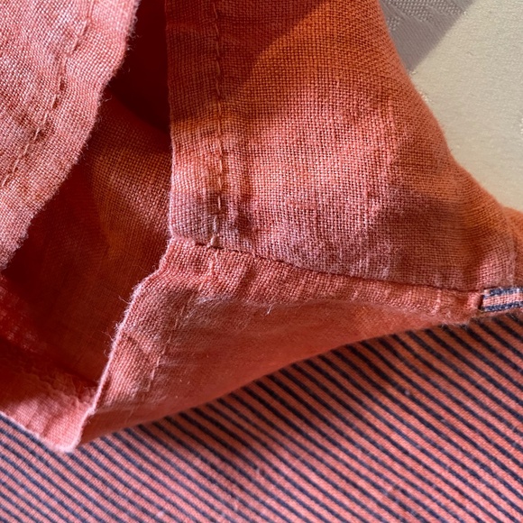 Burnt orange linen tunic/dress. lagenlook boho unique. Italy. Sz S - Picture 10 of 15